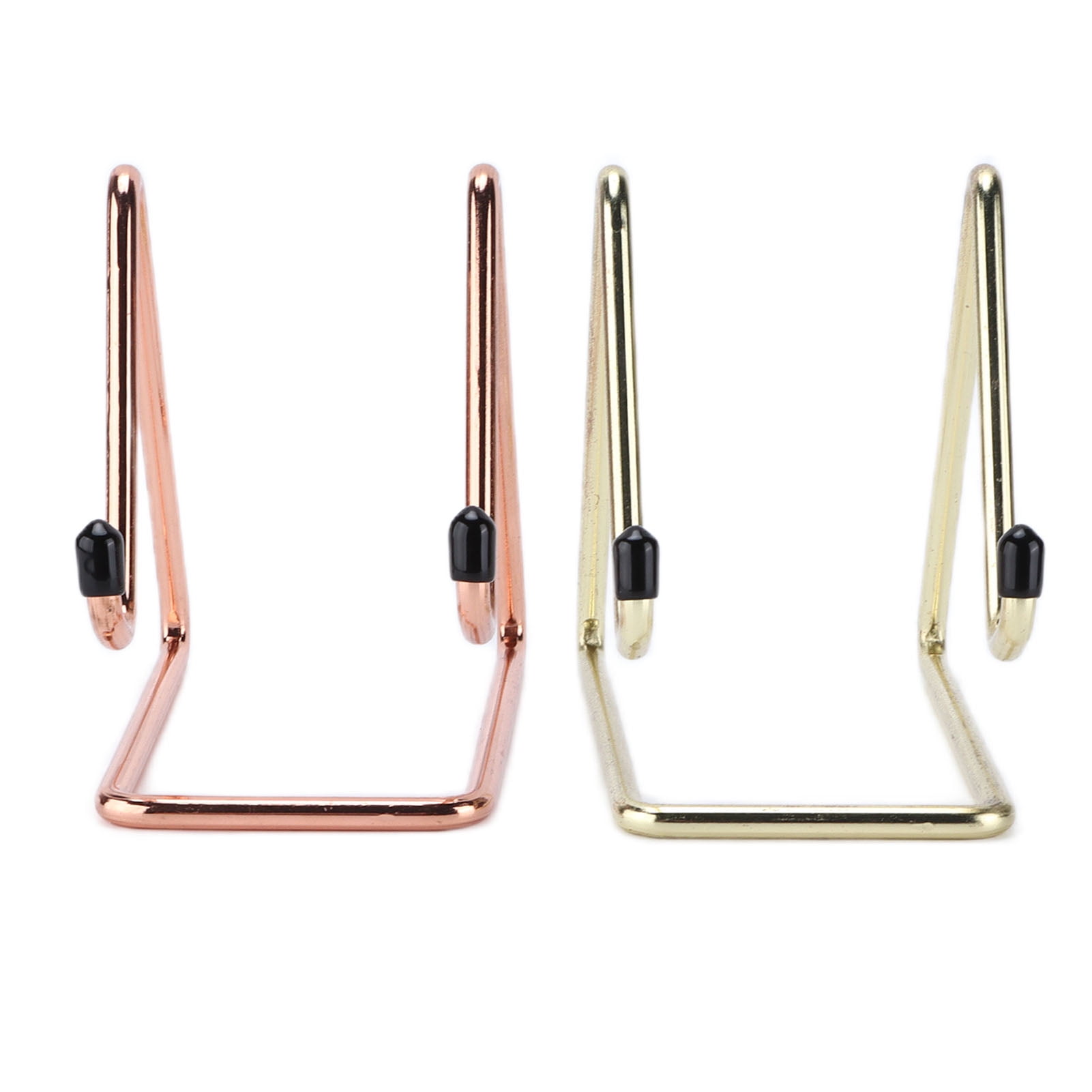2 Pcs Phone Stand, Metal Phone Holder Mount Desktop Stand Unique Shape Design Stable Iron Mobile Phone Holder with Rubber Head Cell Phone Stand for Desk Accessories