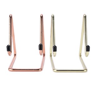 2 Pcs Support de téléphone, support de téléphone en métal Support de bureau Forme unique Design Support de portable en fer stable avec tête en caoutchouc Support de cellulaire pour accessoires de bureau