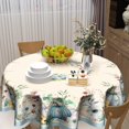 thumbnail image 4 of Pumpkin Leaves Round Tablecloth 60 Inch, Fall Autumn Thanksgiving Harvest Table Cloth Washable Table Cover for Dinner Kitchen Holiday Picnic Party Garden Decoration, 4 of 6