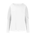 thumbnail image 4 of Besolor Tuniques de Printemps et d'Automne pour Femmes T-Shirt à Col Rond à Manches Longues Décontracté Uni Blouse de Sortie de Printemps et d'Automne pour Dames, 4 of 5