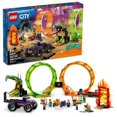 thumbnail image 1 of LEGO City Stuntz Double Loop Stunt Arena 60339 Toy Building Kit (598 Pieces), 1 of 6