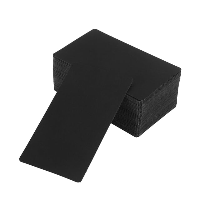MIANGASTORE Blank Flash Cards, Cards 100pcs DIY Paper Message Note Business Cards Vocabulary Word for Home Office Black