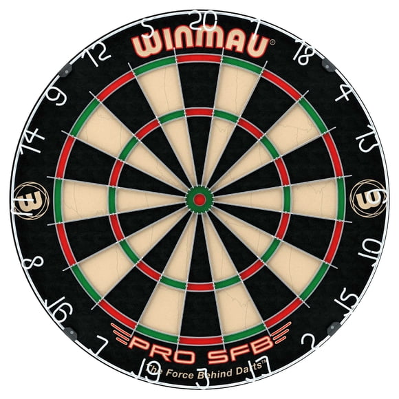 Winmau Pro SFB™ Bristle Dartboard – High‑Tensile Steel Wire & Cliple II, Staple‑Free Bull, WDF Spec, Anti‑Glare Number Ring