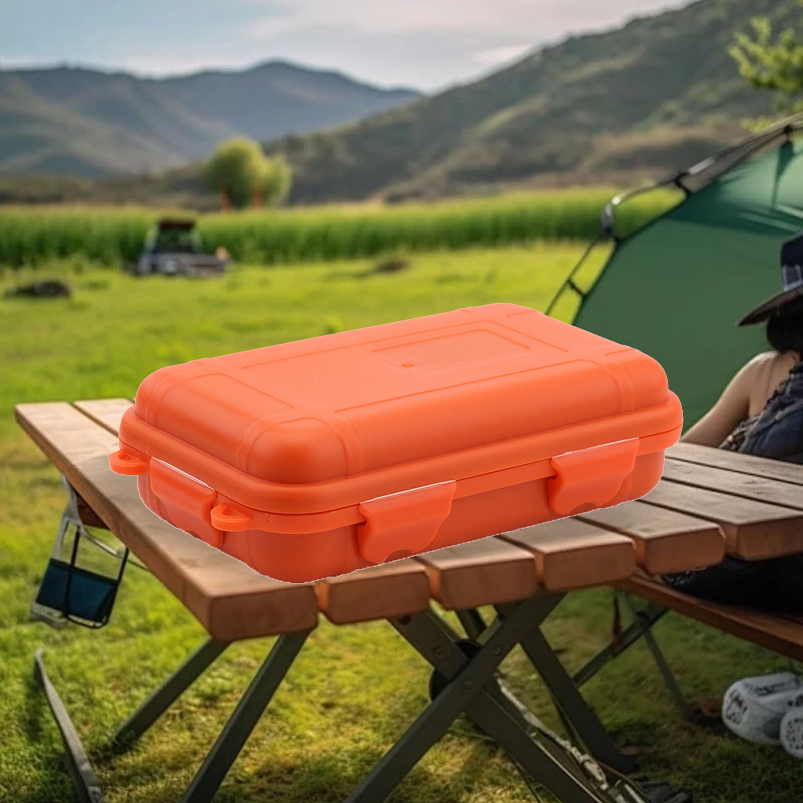 Outdoor Shockproof Box, Survival Storage Box Shockproof Container Case Lightweight Sealed Container Case for Small Tools Storage