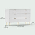 thumbnail image 3 of HOMCOM Commode à 6 Tiroirs pour Chambre Commode Poignées et Pieds Dorés, 3 of 10