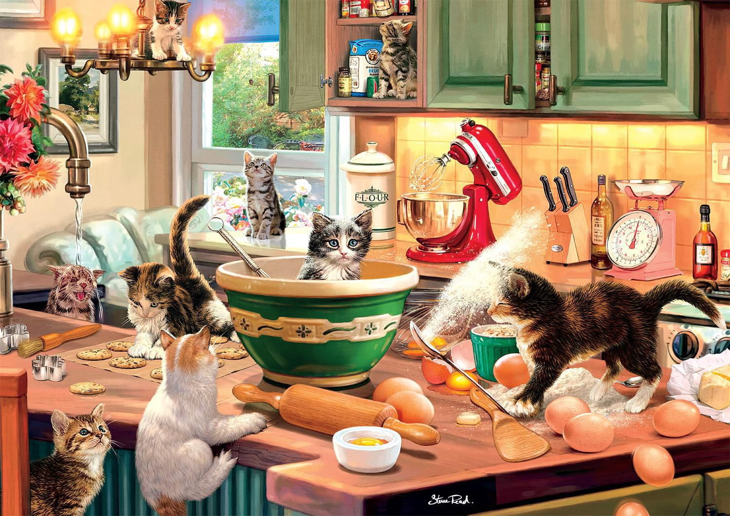 Buffalo Games - Le puzzle Adorable Animals - Kitten Kitchen Capers - en 300 pièces