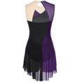thumbnail image 4 of RUNQHUI Robe de Patinage Artistique Femmes Strass Scintillants Justaucorps de Danse Ballet pour Compétition Violet TTG, 4 of 7