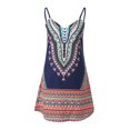 thumbnail image 4 of Fridja Womens Summer Print Color Block Sleeveless Dress A-Line Maxi Mini Sundress　, 4 of 8