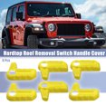 thumbnail image 2 of Unique Bargains 6 Pcs Housse de Poignée d'Interrupteur de Retrait de Toit Rigide pour Jeep Wrangler JL JLU 2018-2023 Jaune, 2 of 7