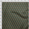 thumbnail image 3 of oneOone Viscose Jersey Fabric Spiral & Floral Block Printed Craft Fabric BTY 60 Inch Wide, 3 of 4