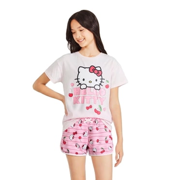 Ensemble 2 pièces avec short coupe dauphin Hello Kitty pour filles