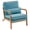 Sarcelle, variante sur Ktaxon Fauteuil d'Appoint de Style Moderne du Milieu du Siècle, Fauteuil en Lin avec Structure en Bois Massif Orange