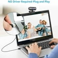 thumbnail image 4 of Caméra Web avec Microphone 1080P HD Diffusion USB Caméra Web pour Ordinateur [Plug and Play] pour PC Vidéoconférence/appels/jeux Portable/ordinateur de Bureau Mac Skype/YouTube/Zoom/Facetime, 4 of 9
