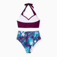thumbnail image 3 of PatPat Family Matching Tropical Plants and Floral Print Swim Trunks or Halter two-piece Swimsuit, 3 of 7
