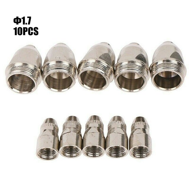 10pcs P-80 Plasma Cutter Consumable Torch Kit 1.1mm-1.7mm Nozzle Tip Electrode