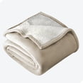 thumbnail image 1 of Bare Home Couverture de Lit en Sherpa Pelucheuse - Duveteuse et Douce - Réversible - Légère - Lit Simple/simple TG, Oyster, 1 of 7