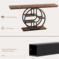 thumbnail image 4 of QinaQin Table Console de Style Industriel de 55 Pouces, Table d'Entrée à Quatre Niveaux avec Base Ronde, Table Arrière pour Sofa, Table d'Appoint Étroite pour Entrée, Table d'Appoint pour Couloir, 4 of 8