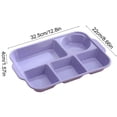 thumbnail image 4 of Dvruxg 12.7" Large Divided Plates Unbreakable Wheat Straw Dinnerware Lunch Trays Lightweight Reusable Plastic Compartment Microwave Dishwasher Safe Separator Plates, 4 of 5