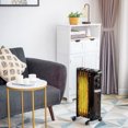 thumbnail image 2 of Costway Radiateur Portable 1500W à Huile avec Thermostat Réglable Noir, 2 of 9