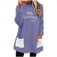 thumbnail image 1 of Penkiiy Chandails Molletonnés Doublés en Sherpa pour Femmes, Col Rond, Chandail Molletonné Duveteux, Chandail d'Hiver Chaud avec Poches 2024 m Violet, 1 of 6