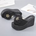thumbnail image 1 of LSLJS Sandales Femmes Décontractées à Bout Ouvert Talons Hauts Épais Wedge Chaussures Fleurs Exquises Pantoufles, 1 of 6