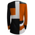thumbnail image 4 of Yuyuzo Chemises pour Femmes Manches Longues Col Rond Mode Patchwork Color Block Hauts Décontractés Chemises Amples, 4 of 5