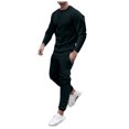 thumbnail image 2 of CEHVOM 2021 Ensemble Décontracté à Manches Longues pour le Printemps et l'Automne, Deux Pièces, Tendance pour Hommes, Multicolore, 2 of 5
