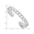 thumbnail image 3 of Bracelet Manchette en Argent Sterling Poli à Maillons, 3 of 4
