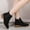 Black, variant on LSLJS Women's Winter Flock Boots Chunky Heel Low Heel Round-Toe Boots Side Zipper Shoes, Women's Ankle Boots & Booties, Womens Boots
