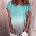 thumbnail image 5 of Birdeem T-Shirt Tunique Blouse à Manches Courtes Décontracté pour Femmes à Dégradé de Couleurs, 5 of 5