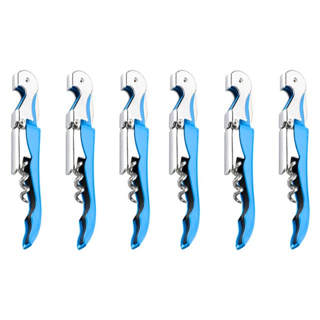 Aspire 60 PCS Double Hinged Corkscrew w/ Foil Cutter, Waiters Wine Bottle Opener - BLUE