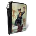thumbnail image 1 of Catwoman Crazy Cat Selfie PU Leather Zip Around Wallet, 1 of 7