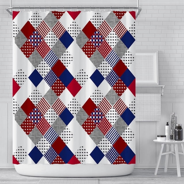 PANDACO Rideau de Douche en Tissu Czater (72 Pouces x 72 Pouces)