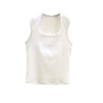 thumbnail image 2 of Timegard Tank Tops for Women Sleeveless Solid Color Basic Tee Casual Slim Cropped Shirts Tops Summer, 2 of 3