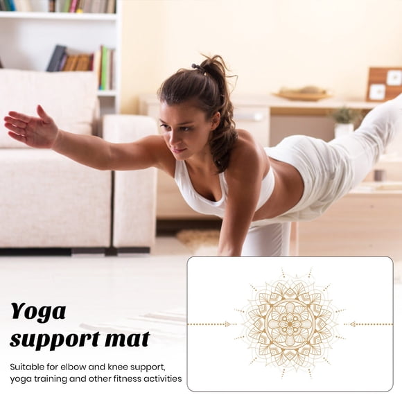 LJNYFDC Pilates Yoga Mat Rubber Yoga Mat Super Soft Thick Wear Resistant Non Fading Portable Mini Auxiliary Pad Slip Knee Cushion Mat for Yoga Practice