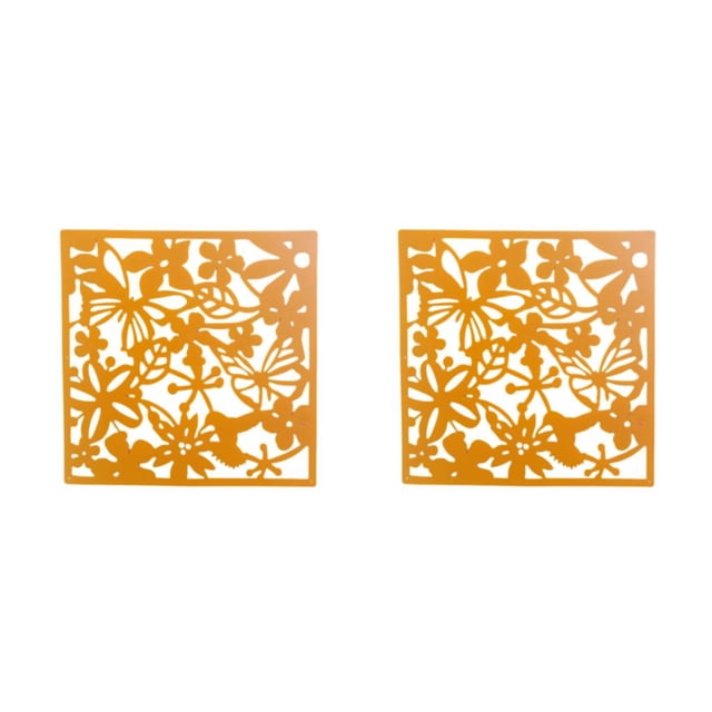 ZheElen 4piece Lightweight Hanging Divider Screens For Versatile Space Foldable Yellow Butterflies 2Set