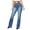 Blue, variant on Zhanying Women's High Waisted Skinny Jeans Y2K Denim Flare Pants Bell Bottom Shirred Trousers with Pocket Black XXL