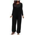 thumbnail image 2 of LSLJS Combinaison une Pièce d'Automne pour Femme à Manches Longues, Taille, Pantalon à Jambe Grand, Barboteuse Chic Ample Décontractée, 2 of 6