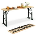 thumbnail image 1 of Costway 5.5 Ft Outdoor Folding Wood Picnic Table Height Adjustable Metal Frame, 1 of 7