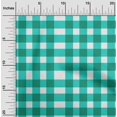 thumbnail image 2 of oneOone Velvet Turquoise Green Fabric Gingham Check Sewing Material Print Fabric By The Yard 58 Inch Wide, 2 of 4