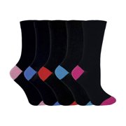 Sock Snob - Womens Soft Top Cotton Rich Socks | Ladies Coloured Heel & Toe Socks