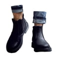 thumbnail image 3 of All Seasons Men's Ankle High for Men Formal Boots Fashion Leather Thick Mens Zip Mens Winter Soled Labor Protective Work Support Men Slip on Shoes for Comfortable Footwear Mens Zip, 3 of 9