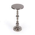 thumbnail image 2 of Butler Specialty Silver Darien Round Nickel Pedestal End Table, 2 of 6