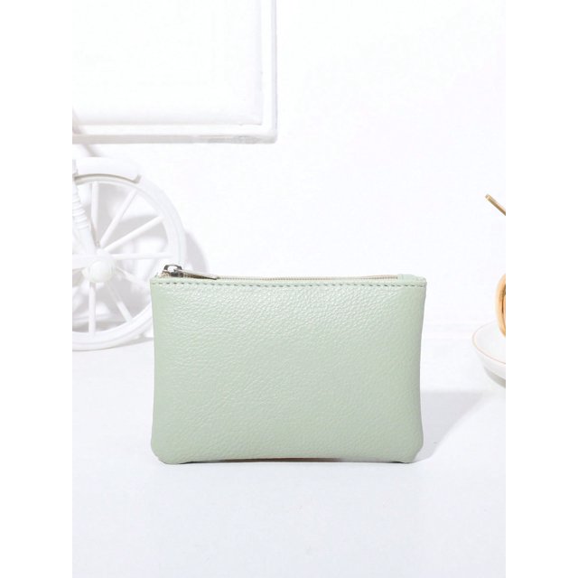 Classic Litchi Patterned Fabric Women's Portable Mini Coin Purse