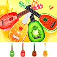 thumbnail image 2 of Fruit Children Small Guitar Toy Baby Play toy set; fruit pattern Music Ukulele Educational Learning Musical Instrument Toy,Color 4, 2 of 9
