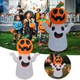 thumbnail image 2 of Halloween Inflatable Pumpkin Decorations LED Lighted Outdoor Indoor Party Yard Garden Holiday Desktop Ornament, 2 of 7