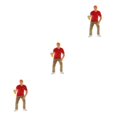 thumbnail image 1 of Wweixi Figurine Diorama 1/87 Personnages en Résine Train Disposition Garçon Rouge 3Ensemble, 1 of 6