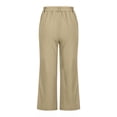 thumbnail image 4 of Pantalon à Taille Élastique pour Femmes, Décontracté, Couleur Unie, Pantalon Court, Poches à Bandage, Taille Élastique, Pantalon Droit Confortable, Pantalon pour Femmes, Taille Élastique, Pantalon de Pyjama Doux pour Femmes, 4 of 9