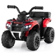 thumbnail image 1 of Costway 6V Toddler Ride On Electric Car ATV with Lights & Music & USB Port Storage Box Toy Car Red, 1 of 10