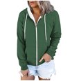 thumbnail image 2 of Timegard Sweatshirts for Women Drawstring Hoodies Pullover Top Fall Casual Loose Cardigan with Pockets, 2 of 4